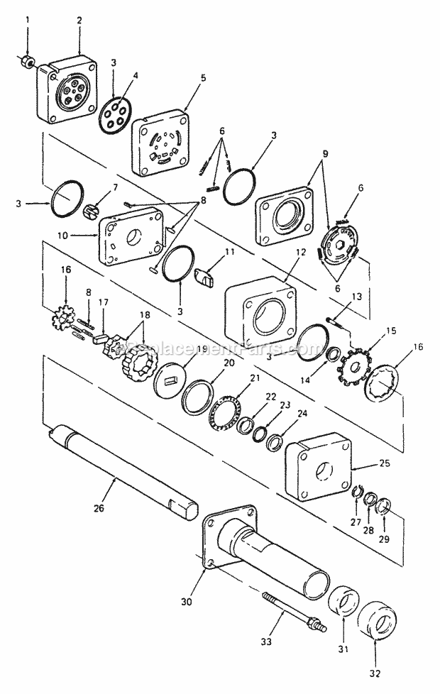 Power Steering Box Assembly Diagram and Parts List for 2086 880001-899000, 14A-735-100, 146-735-100 Cub Cadet Lawn Tractor